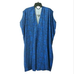 Vince Blue & Black Loose Fit Sleeveless Dress